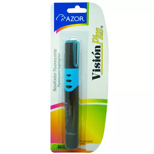 Resaltador de texto Vision Plus punta cincel 6 mm color azul blíster