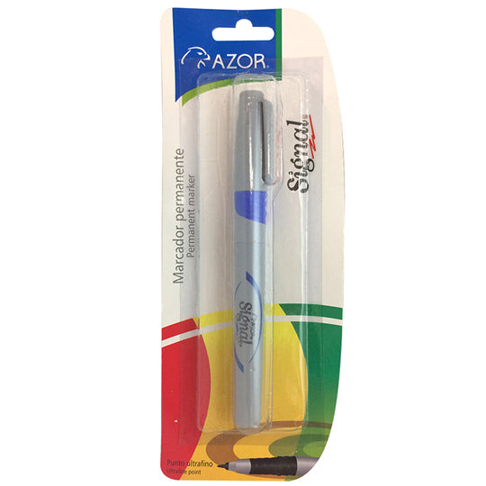 Marcador permanente ultra fino Signal AZOR 0.5 mm azul