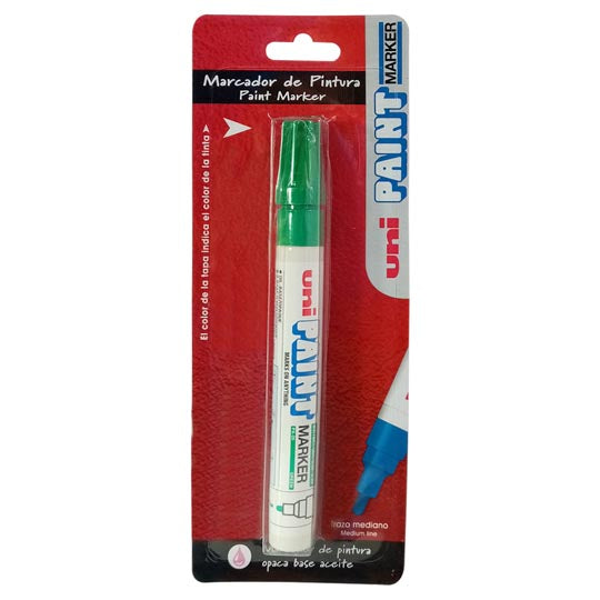 Marcador permanente UniPaint AZOR verde