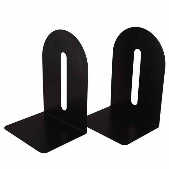 Portalibros Metálicos Pegaso de 6" Negro - Empaque con 2 Piezas