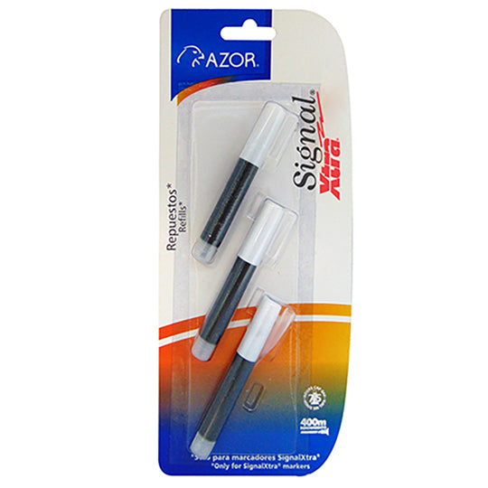 Repuesto de Tinta Signal Xtra para Marcador Tamaño 1.7CC, Negro - Estuche con 3 Piezas