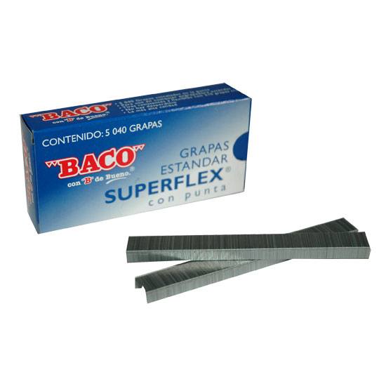 Grapas Estándar BACO Superflex 26/6 (6 mm) - caja con 5040 grapas