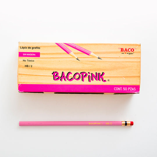 Lápiz BACOPINK HB no. 2 - caja con 50 lápices