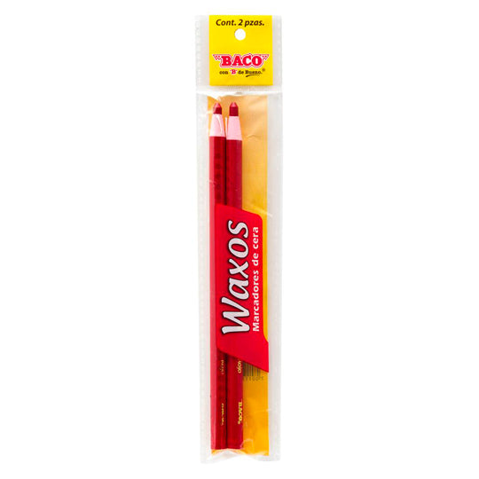Marcador de cera Waxos BACO suave rojo - 2 piezas