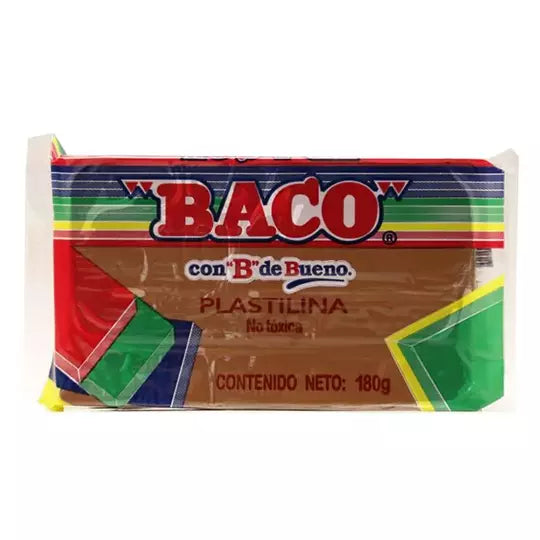 Marqueta de plastilina BACO color café 180 gramos