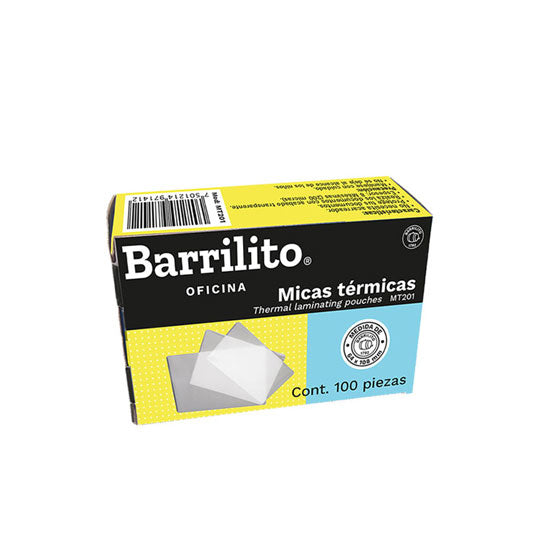 Mica Termica Barrilito Semi-Rigida, 8 Milésimás Tamaño Credencial - Caja con 100 Piezas