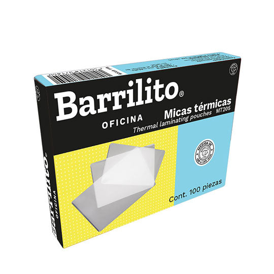 Mica Termica Barrilito Rigida, 8 Milésimás Tamaño Credencia - Caja con 100 Piezas