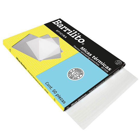 Mica Termica Barrilito Rigida, 8 Milésimás - Caja con 50 Piezas