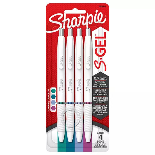 Bolígrafo Sharpie S-gel Bright blister con 4 piezas colores surtidos