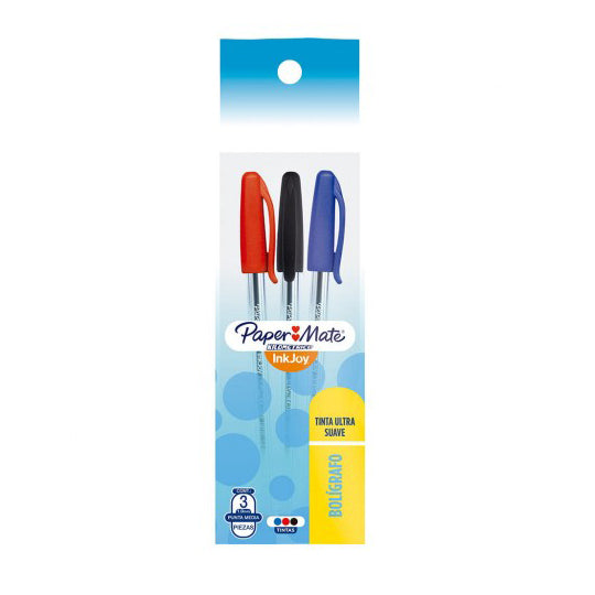 Bolígrafo kilometrico Punto Mediano, Surtido - Paquete con 3 Piezas