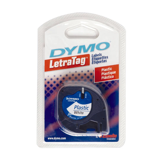 Cinta para Rotulador DYMO Imprime Negro sobre Blanco 12mm x 4m - 1 Pieza