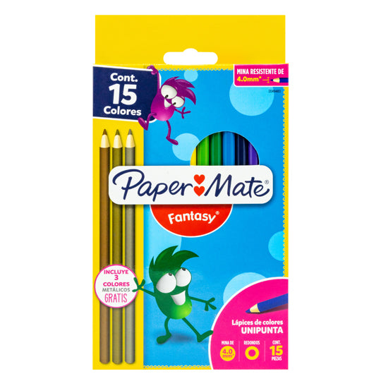 Colores PAPER MATE redondos 12 colores