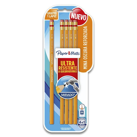 Lápiz Mirado PAPER MATE hexagonal no. 2.5 - blíster con 4 lápices