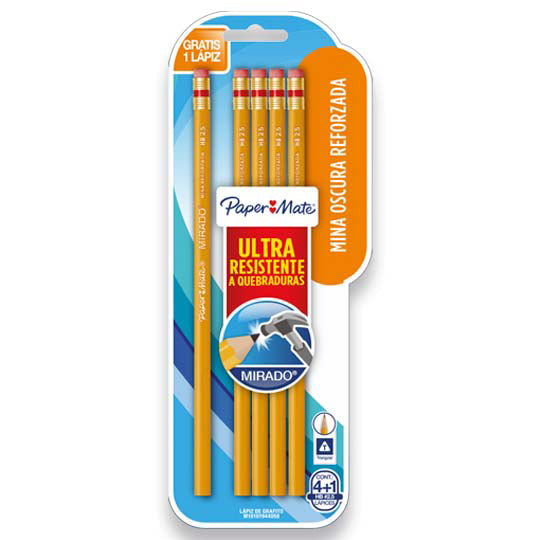 Lápiz Mirado PAPER MATE triangular no. 2.5 - blíster con 4 lápices