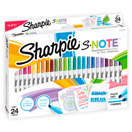 Marcadores SNote SHARPIE surtidos - 24 piezas