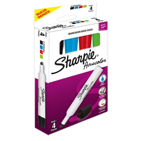 Marcador Acuacolor SHARPIE surtidos - 4 piezas