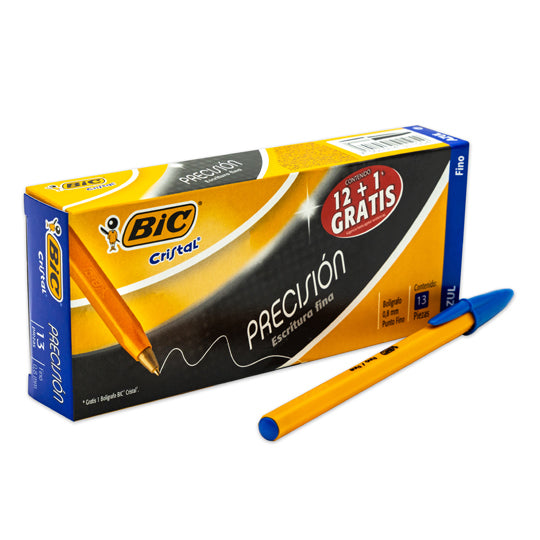 Bolígrafo Cristal BIC Azul Punto Fino 0.8mm