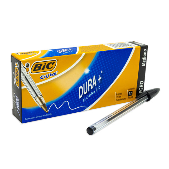Bolígrafo Cristal BIC Negro Punto Mediano 1.0 mm