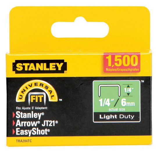 Grapas Stanley de 1/4 - Caja con 1000 Grapas
