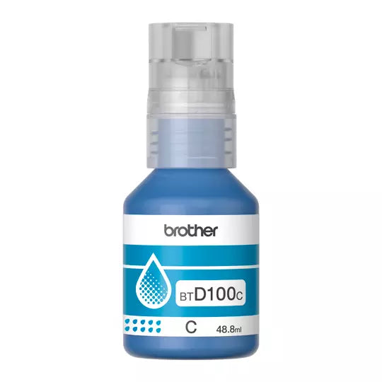 Botella de recarga de tinta Brother BTD100C - Azul ciánico - Inyección de tinta