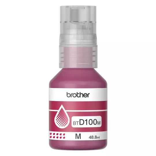 Botella de recarga de tinta Brother BTD100M - Magenta - Inyección de tinta