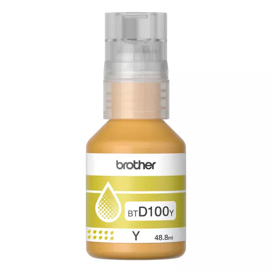 Botella de recarga de tinta Brother BTD100Y - Amarillo - Inyección de tinta