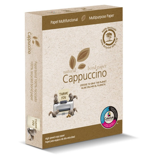 Papel cappuccino carta 100% reciclado 75g