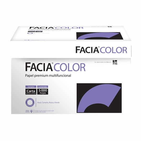Papel facia color azul tamaño carta 75g