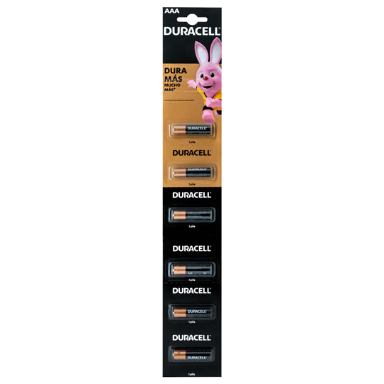 Pila alcalina Duracell AAA blíster 1.5 volts con - 6 pilas