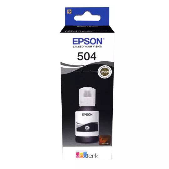 Tinta negra Epson T504 color negro