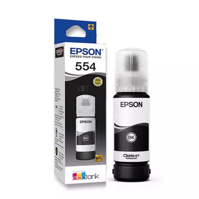 Botella de Tinta Epson T554, Negro, 70ml, Inyección de tinta