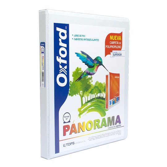 Carpeta OXFORD herraje en O 0.5 pulgadas color blanco tamaño carta