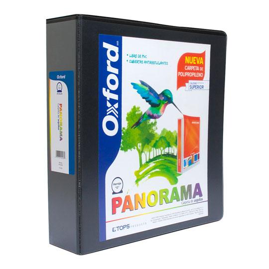 Carpeta panorámica OXFORD herraje O 2 pulgadas color negro tamaño carta