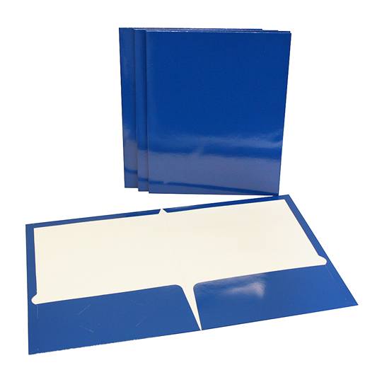 Folder showfolio OXFORD solapas interiores color azul tamaño carta - caja con 25 piezas