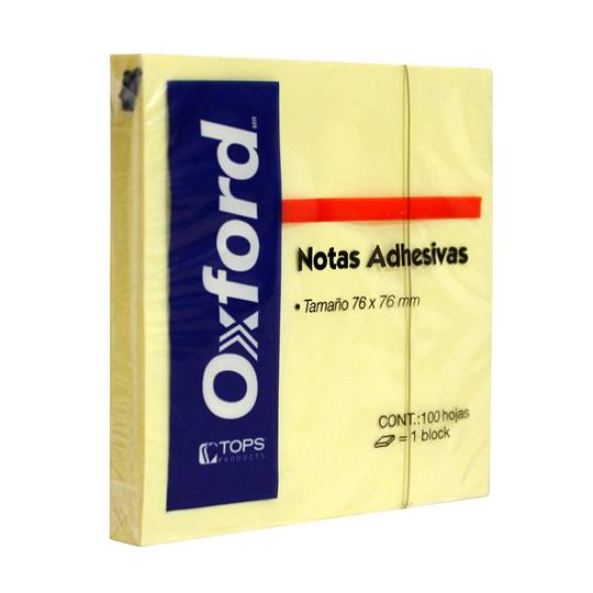 Block de Notas Adhesivas Oxford, Amarillo - Block con 100 Notas