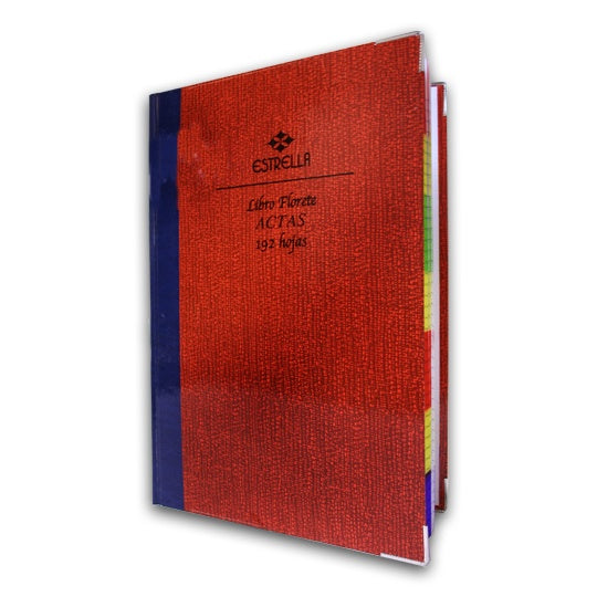 Libro florete forma francesa ESTRELLA actas 192 hojas