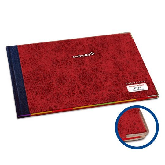 Libro florete forma italiana ESTRELLA raya 240 hojas