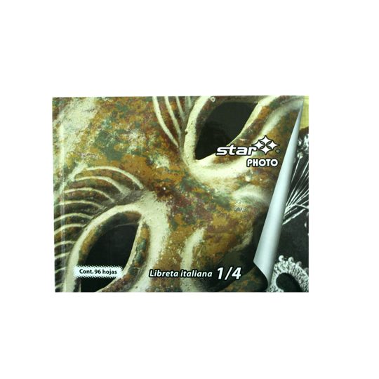 Libreta 1/4 forma italiana ESTRELLA cuadro grande 7 mm 96 hojas