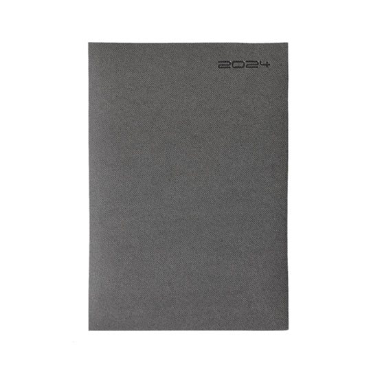 Agenda Diaria Fortec 2024 Forma Francesa, Gris - 1 Pieza