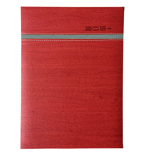 Agenda Ejecutiva Fortec 2024 Forma, Roja/Gris - 1 Pieza