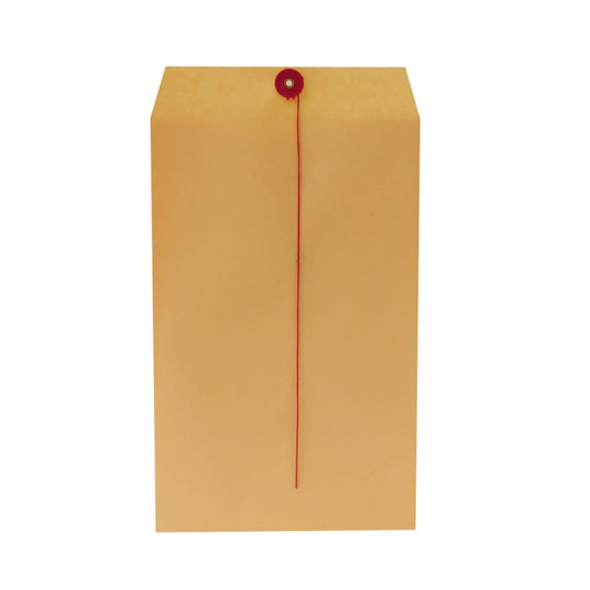 Sobre Manila FORTEC solapa con rondana e hilo color amarillo tamaño esquela con 25 sobres