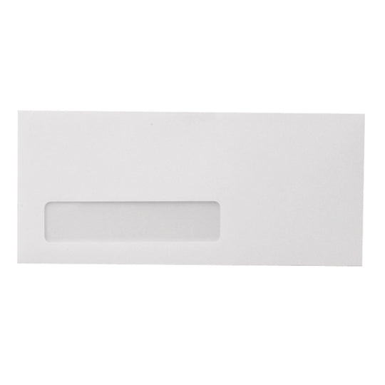 Sobre Correspondencia No. 10 FORTEC engomado con ventana de celofan color blanco tamaño oficio