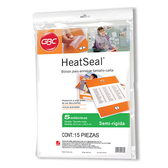 Mica Térmica GBC Semi-Rígida, Tamaño Carta - Paquete con 15 Piezas