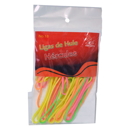 Ligas de Hule HÉRCULES No.18 Colores Surtidos