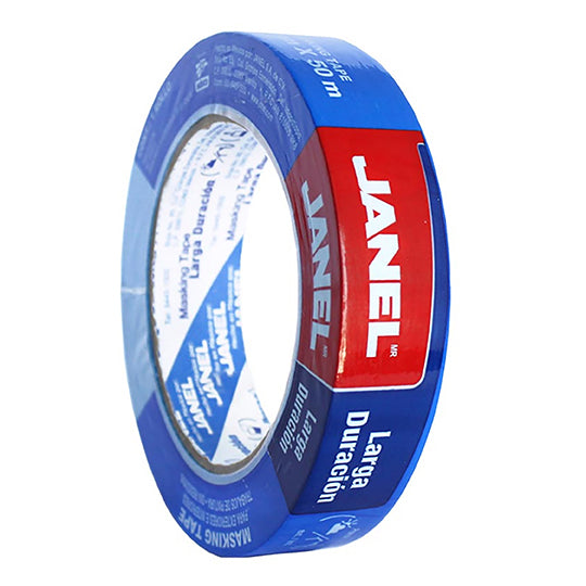 Cinta Masking Tape Janel Color Azul de 24mm x 50m - 1 Pieza