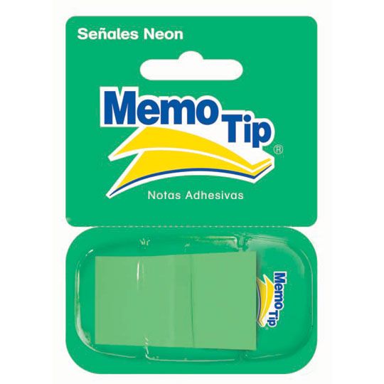 Banderitas con Despachador JANEL, Verdes - Estuche con 50 Banderitas