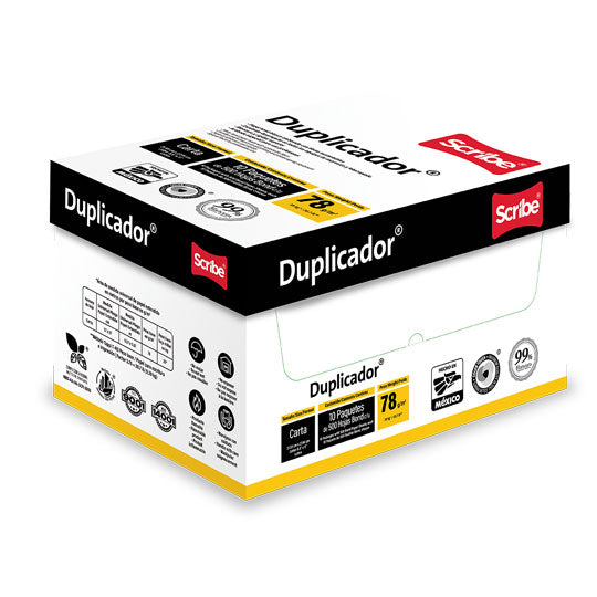 Papel bond Scribe duplicador carta blancura 99% 78g