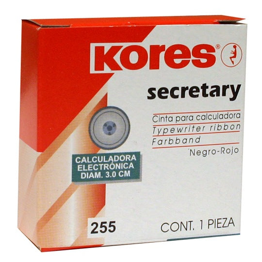 Cinta para calculadora KORES modelo 255,bicolor negro-rojo - 1 pieza