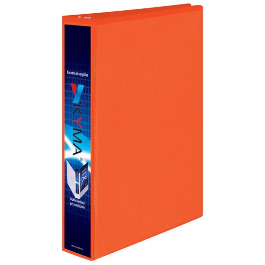 Carpeta KYMA herraje en O 1 pulgada color naranja tamaño carta