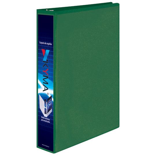 Carpeta KYMA herraje metálico en O 1 pulgada color verde tamaño carta